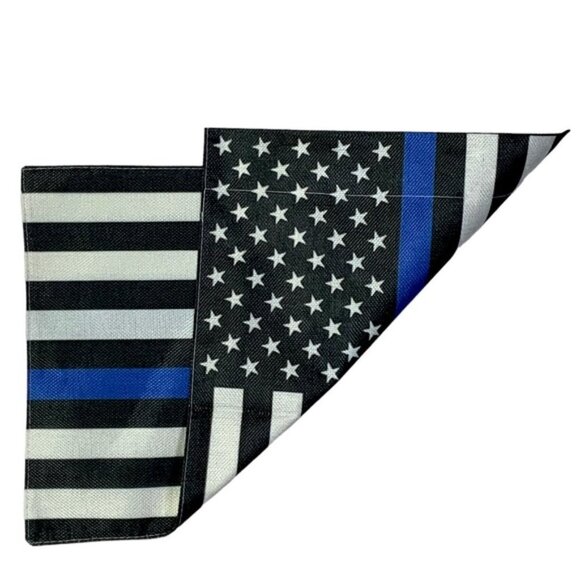 Flag US Thin Blue Line Thin Patriotic Yard Lawn Garden Outdoor Indoor Blue Black - Picture 6 of 16